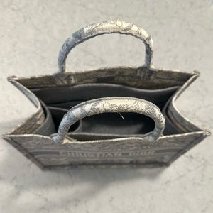 Samorga Bag Organizer Insert Light Grey for Dior Book Tote Medium Size